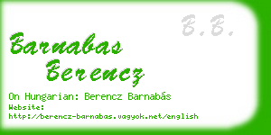 barnabas berencz business card